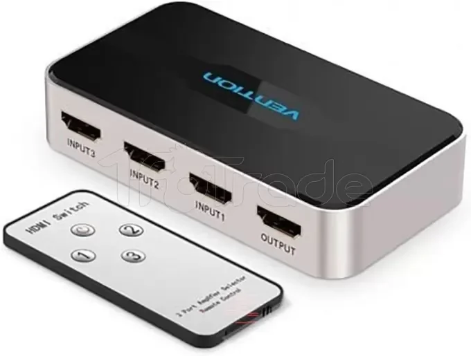 Switch HDMI Vention 3 ports (3 entrées / 1 sortie) (Gris)