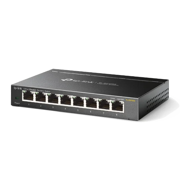 TP-Link Omada TL-SG108S commutateur réseau Non-géré Gigabit Ethernet (10/100/1000) Noir