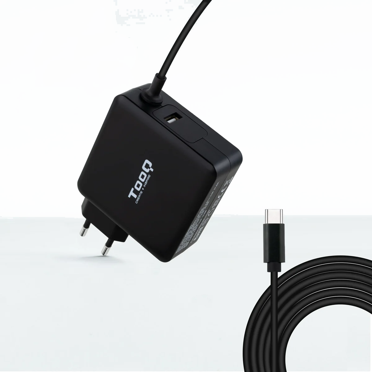 TooQ TQLC-USBC65PD adaptateur de puissance & onduleur Intérieure 65 W Noir