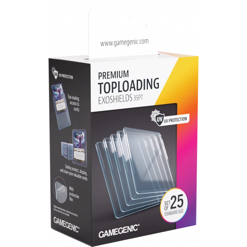 Lot de 25 Sleeves Gamegenic TopLoader Format 4"x3" (Transparent) (35pt)