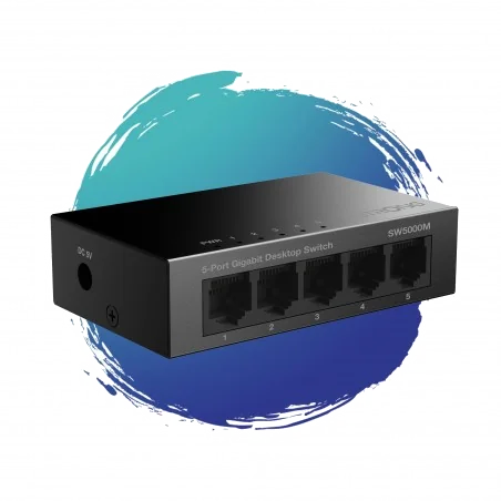 STRONG SW5000M * SWITCH 5 ports GbLAN Desktop Boîtier Métal