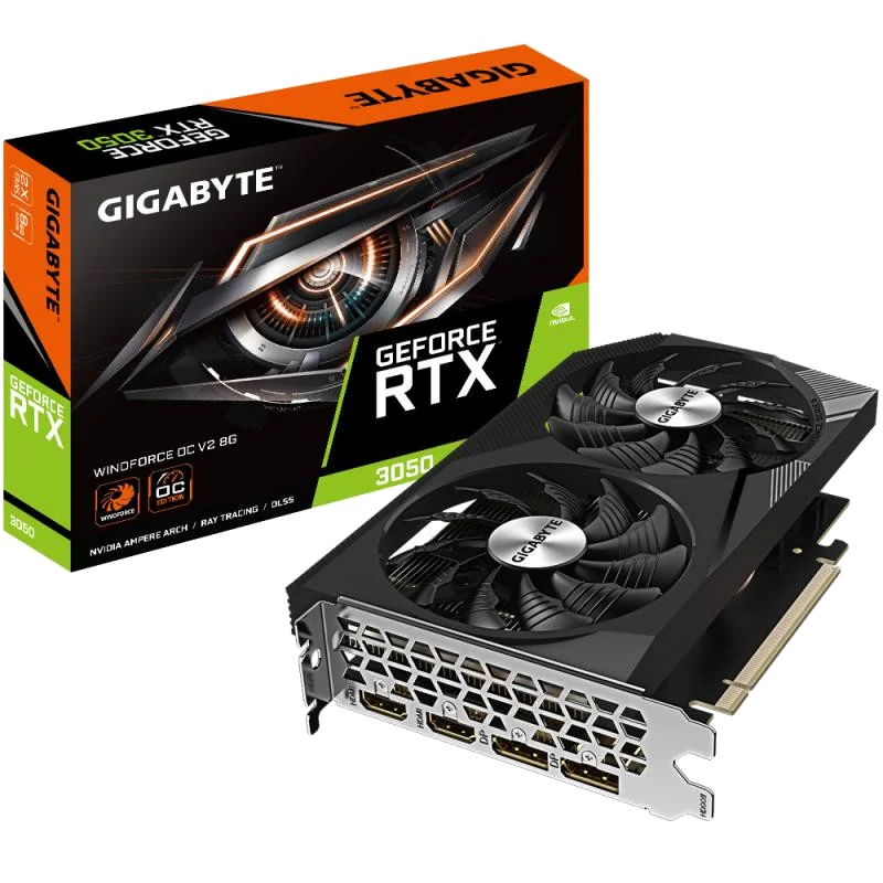 GIGABYTE GeForce RTX 3050 WINDFORCE OC V2 8G NVIDIA 8 Go GDDR6