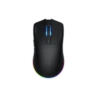 HATOR Pulsar 4 souris gaming, 2.4 GHz + Bluetooth + USB, Optical Yellow 100M Switches, PixArt PAW3315, RGB, Web SyncHUB™, Noire - 2