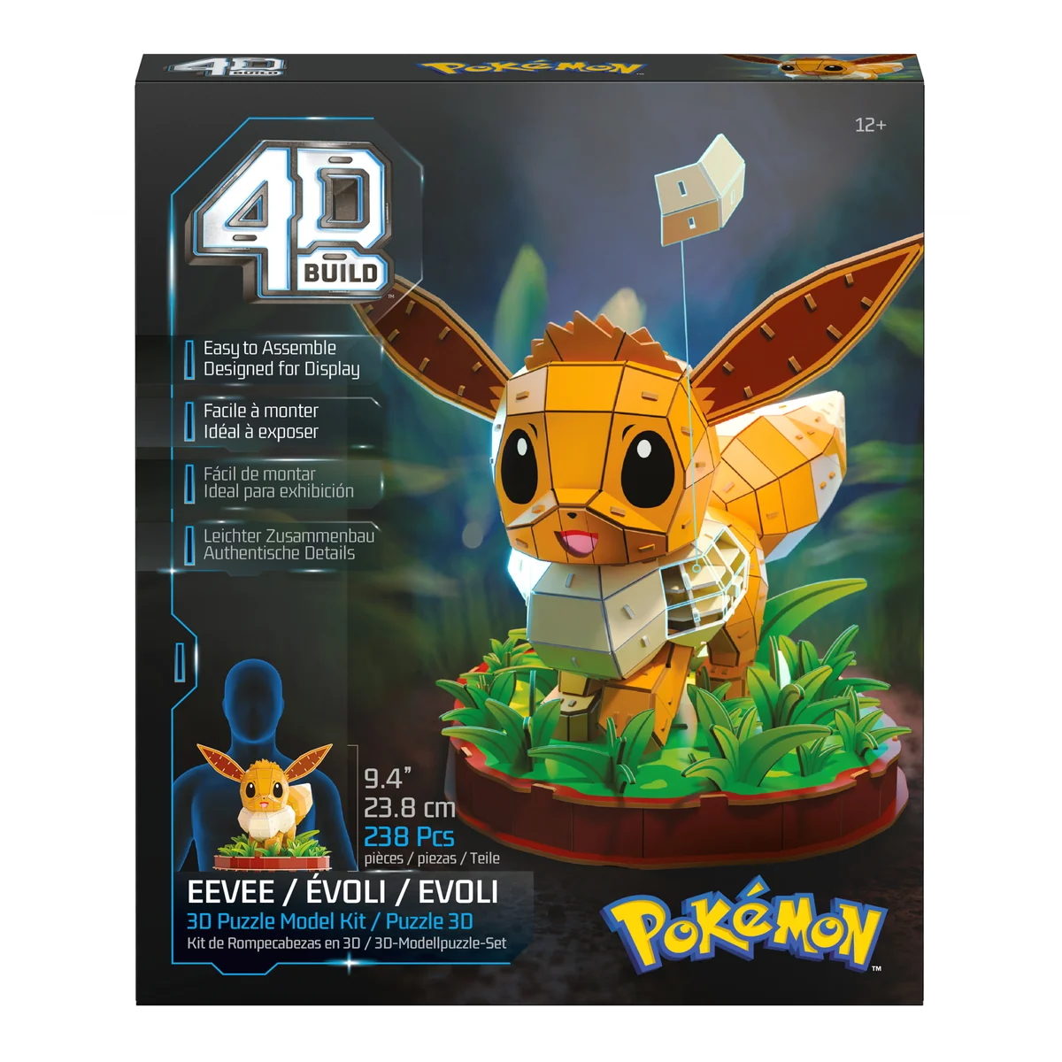 4D Build - Puzzle 3D Pokémon - Évoli 238 Pièces - Jeu Enfant 12 ans Et +