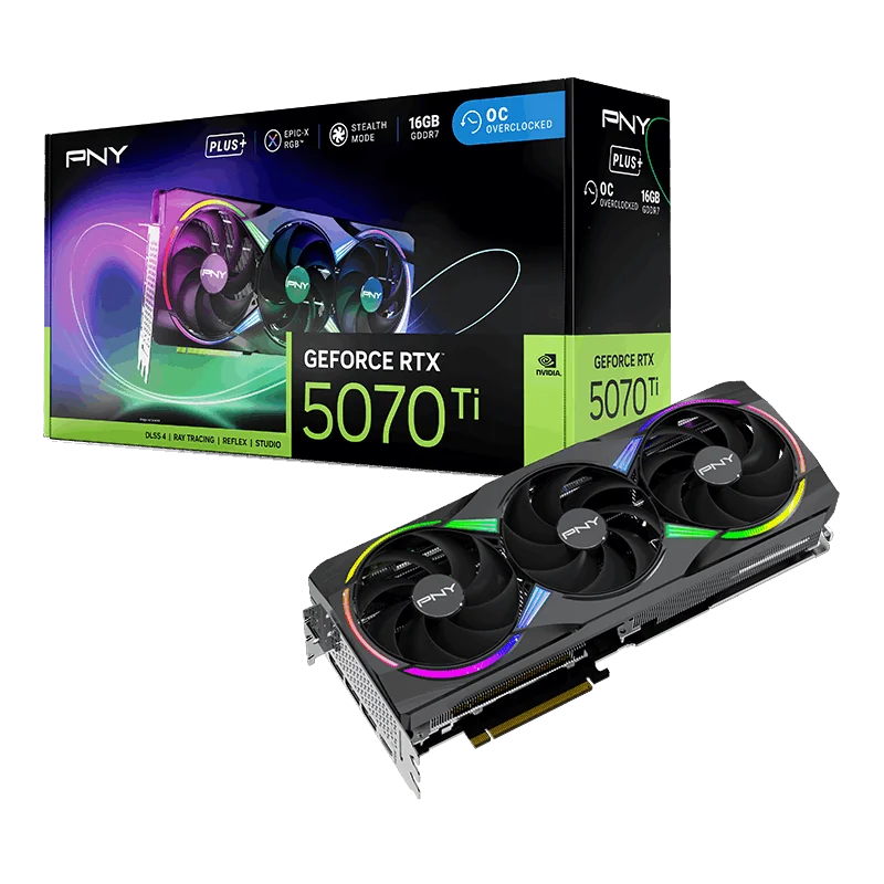 Carte Graphique PNY GeForce RTX 5070 Ti Epic-X Triple Fan