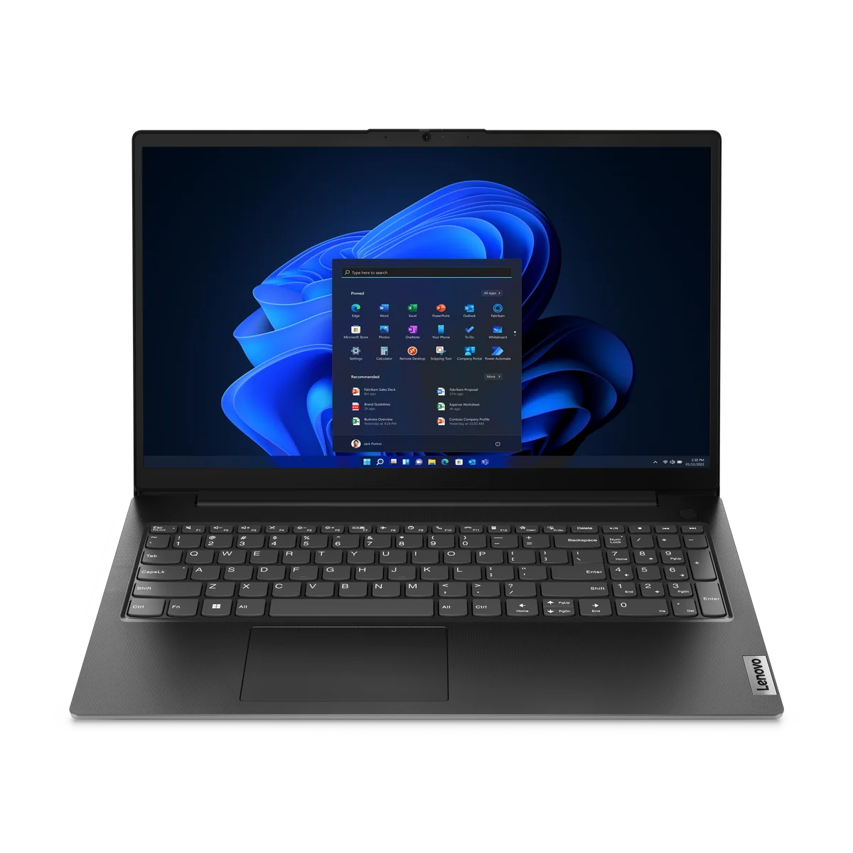 Lenovo V15 G4 AMN AMD Ryzen™ 3 7320U Ordinateur portable 39,6 cm (15.6") Full HD 8 Go LPDDR5-SDRAM 256 Go SSD Wi-Fi 6 (802.11ax) Windows 11 Home Noir Français