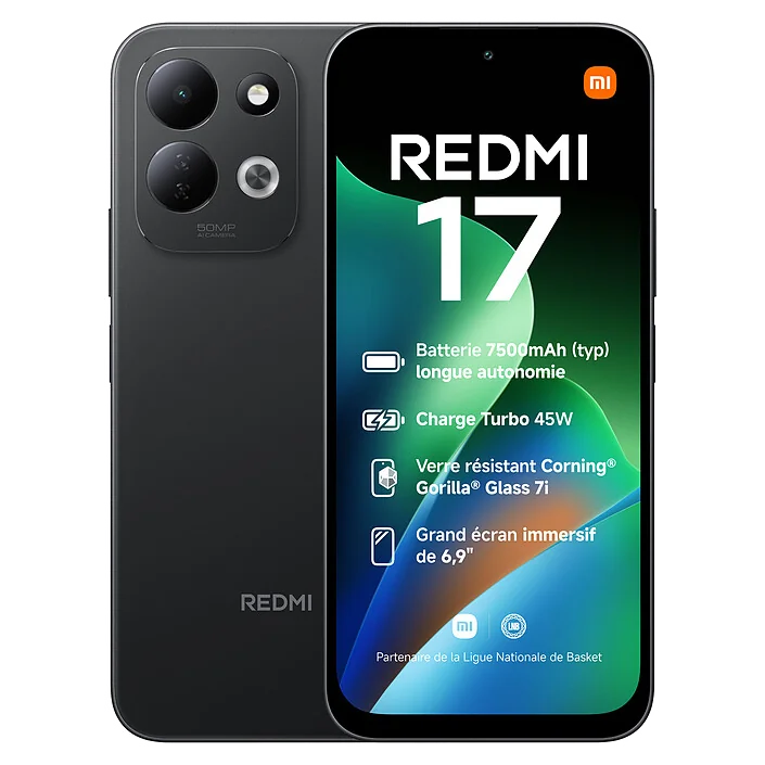 XIAOMI Redmi 17 4G NFC 6.9'' 4/128Go 7500mAh * Noir