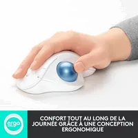 SOURIS LOGITECH M575s Ergo Trackball s/fil USB/BTO Blanc * 910-007030 - 2
