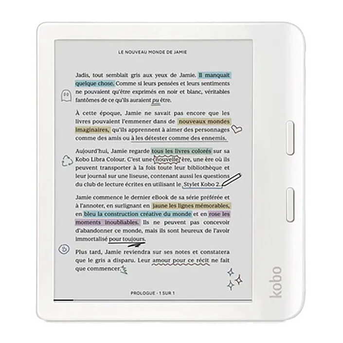 Liseuse KOBO Libra Couleur 7 32Go WiFi/BTO/USB-C * Blanc