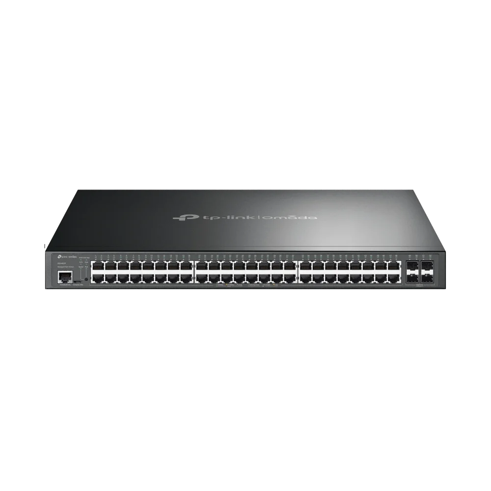 TP-Link Omada SG3452P commutateur réseau Géré L2/L3 Gigabit Ethernet (10/100/1000) Connexion Ethernet, supportant l'alimentation via ce port (PoE) 1U Noir