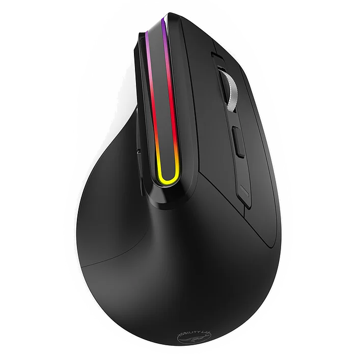 MOBILITY LAB SOURIS ERGONOMIQUE 1600dpi RGB s/fil BTO+USB-C/A * Noir
