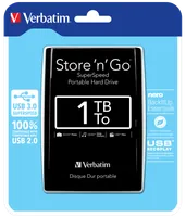 Verbatim Disque dur portable USB Store 'n' Go 3.0, 1 To, noir